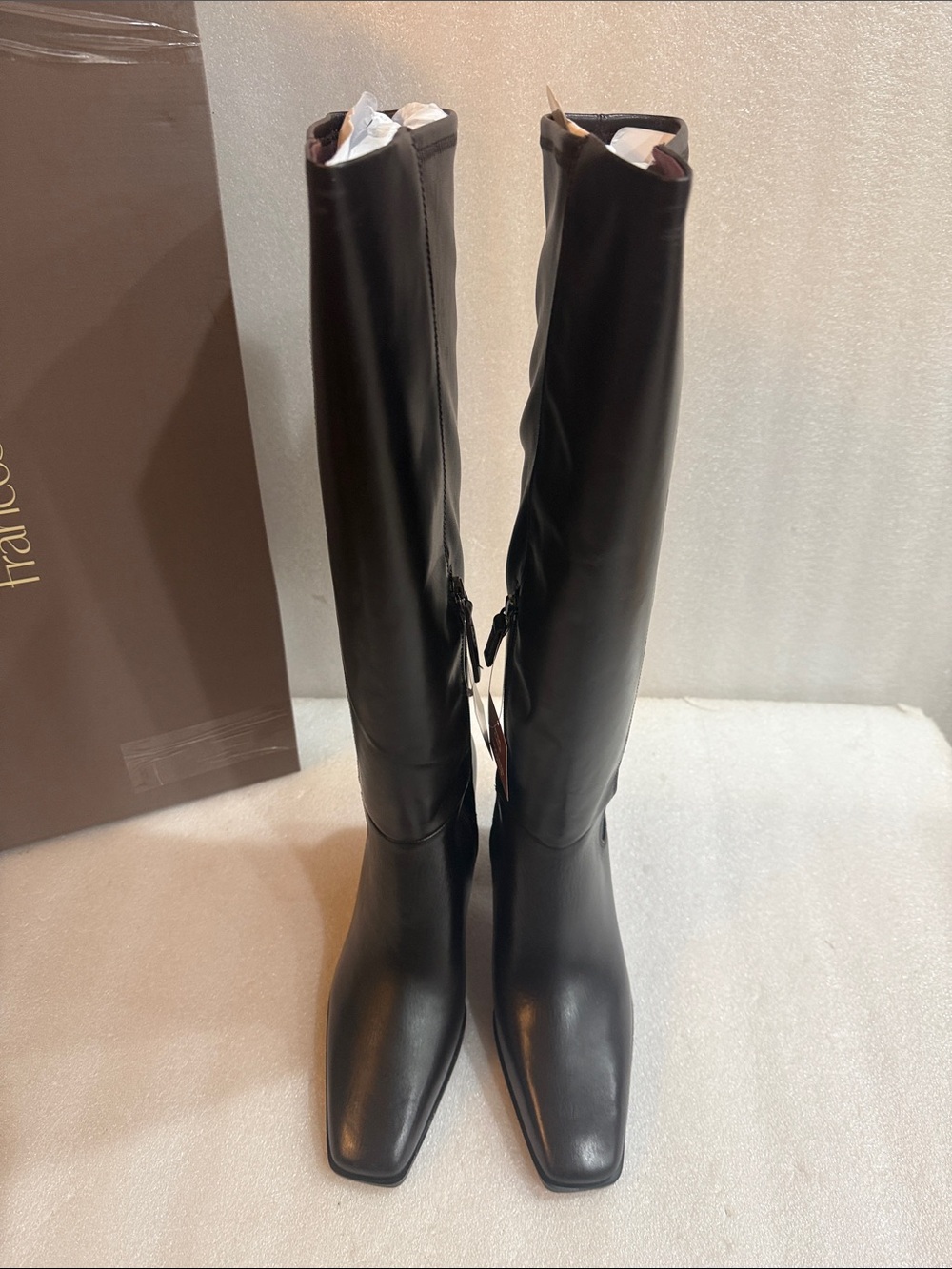 Franco Sarto Women's Jonie Mid Calf Boot Dark Hickory Brown Leather 9 M - Picture 3 of 11